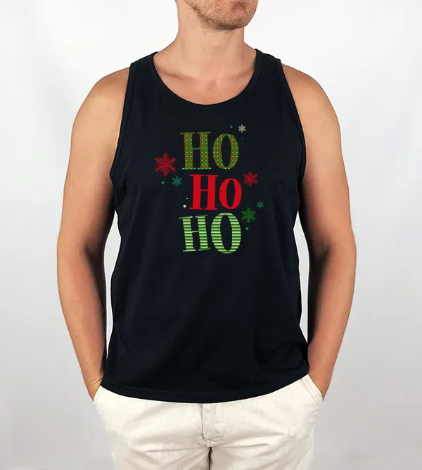 Męski Top Czarny Ho Ho Ho