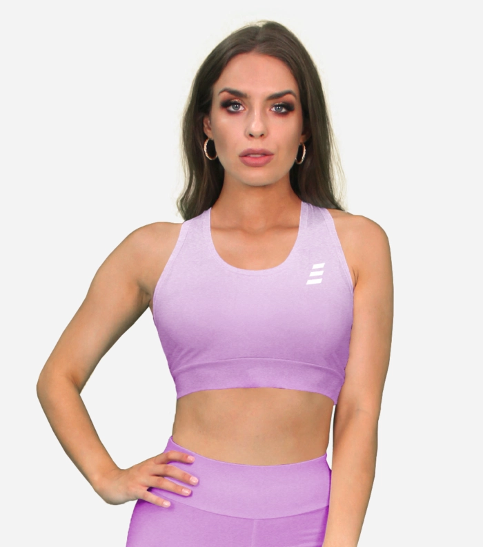 Biustonosz damski sportowy ombre dust liliowy