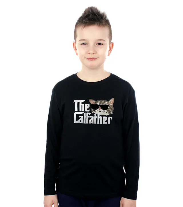 Dziecięca Bluza długi rękaw Czarna The Catfather