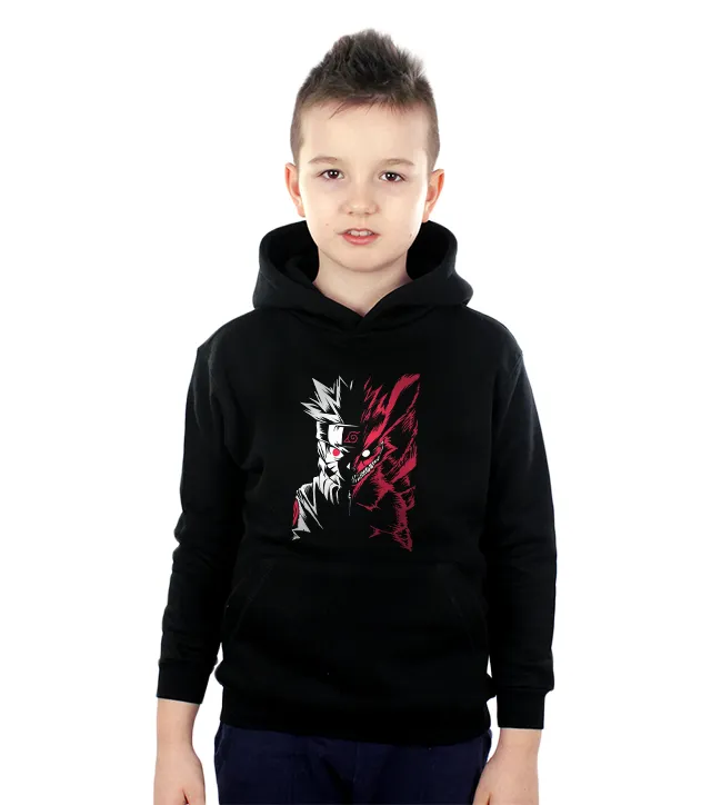 Dziecięca Bluza z kapturem Czarna Naruto Cień