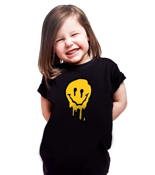 Dziecięca Koszulka Czarna Smile