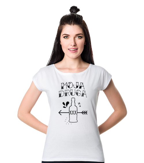 Koszulka Damska Moja druga połowa Biały