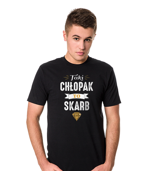 Koszulka Męska Taki chłopak to skarb Czarny