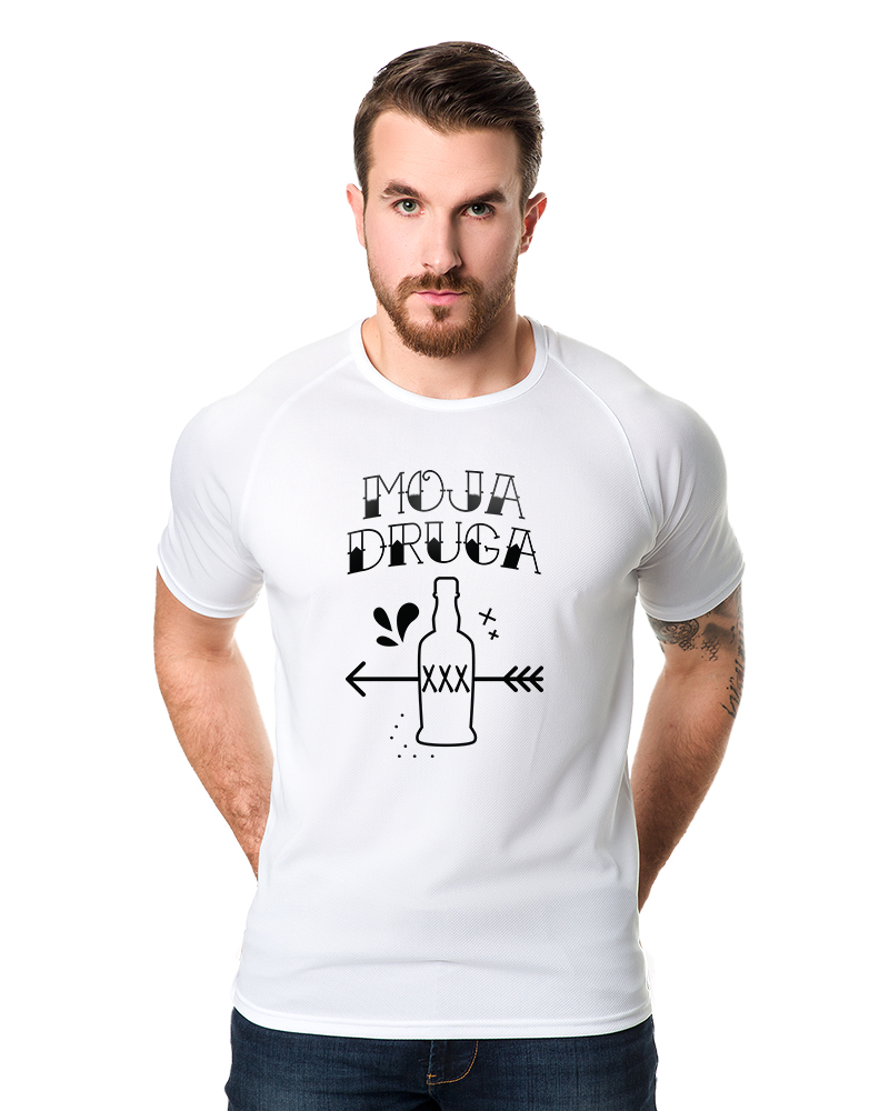 Koszulka sportowa Moja druga połowa Biały