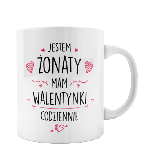 Kubek Ceramiczny Jestem żonaty walentynki