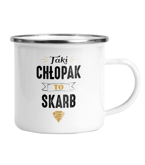 kubek emaliowany taki chłopak to skarb