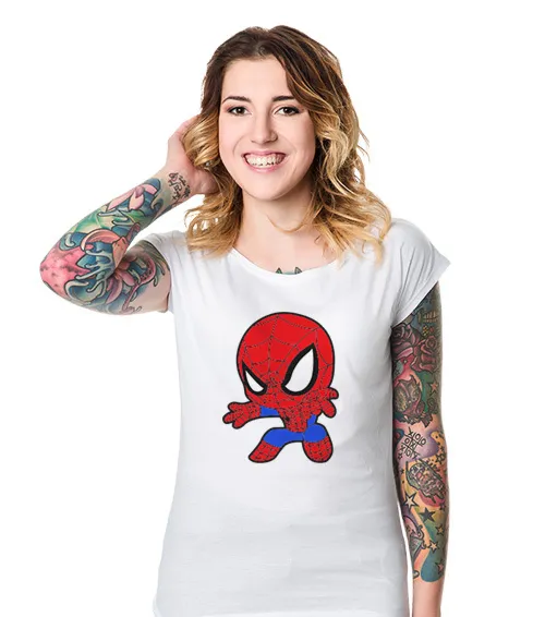 BABY SPIDERMAN Koszulka Damska Biała