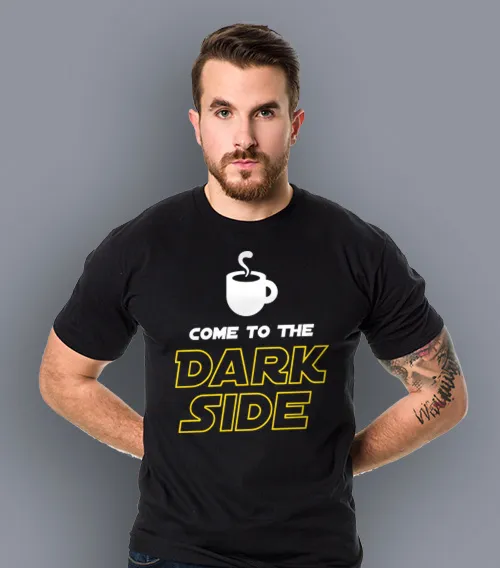 COME TO THE DARK SIDE Koszulka Męska Czarna