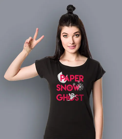 FRIENDS - PAPER SNOW GHOST Koszulka Damska Czarny