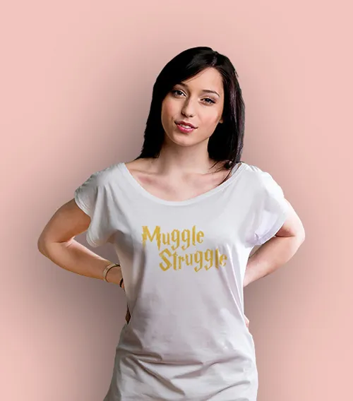 MUGGLE STRUGGLE Koszulka Damska Biała