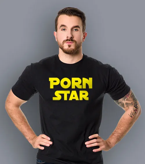 PORN STAR Koszulka Męska Czarna