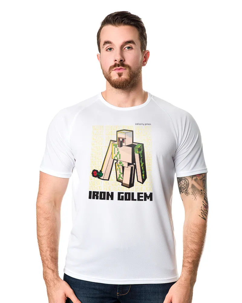 iron golem koszulka sportowa męska Biały