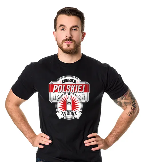 ksz koneser polskiej wodki koszulka męska czarna