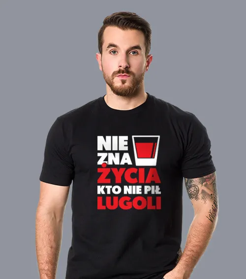 ksz lugola koszulka męska czarna
