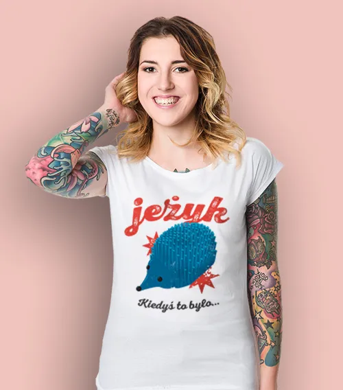 pudding jeżyk koszulka damska biała