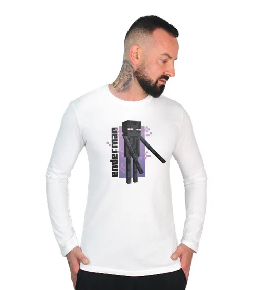 Enderman Koszulka z długim rękawem Męska Biały