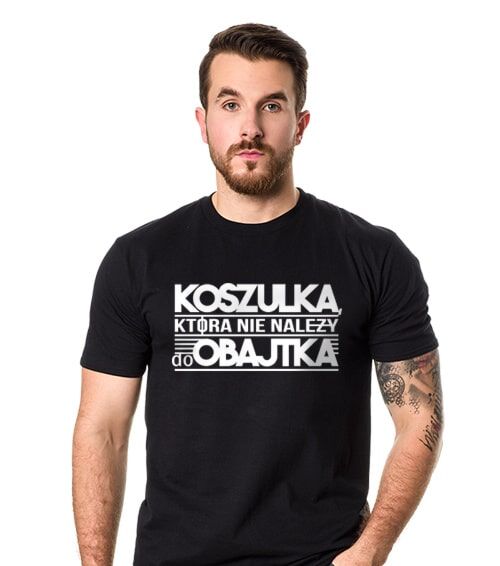 OBAJTEK Koszulka Męska Czarny