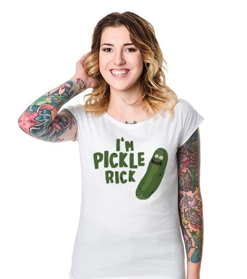PICKLE RICK Koszulka Damska Biały