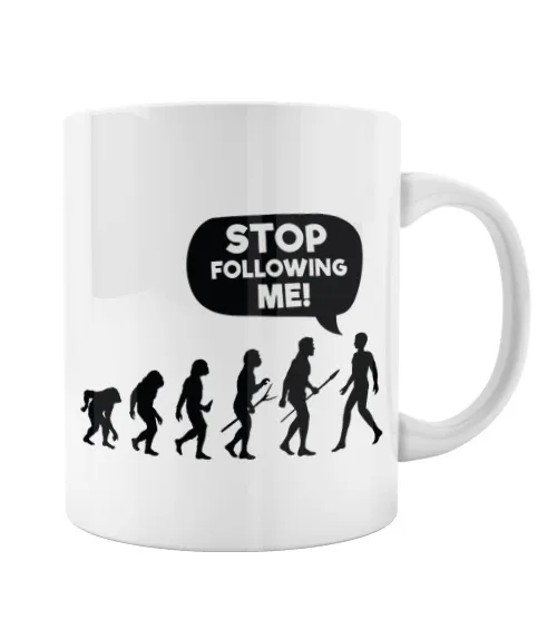 STOP FOLLOWING ME Kubek Ceramiczny