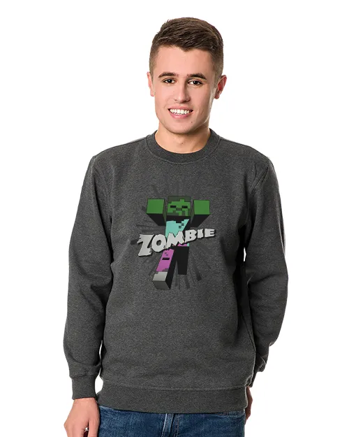 Zombie Bluza bez kaptura Męska Ciemny Melanż