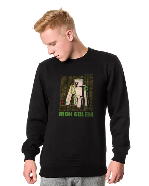 iron golem bluza bez kaptura męska Czarny