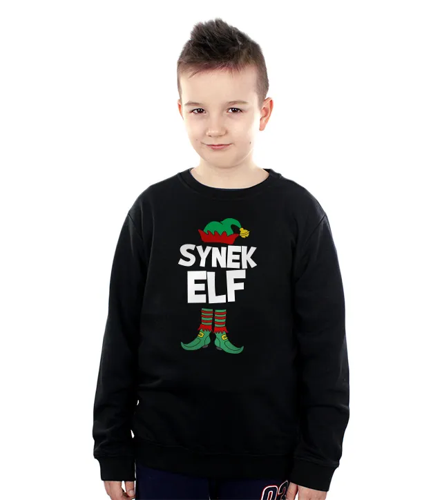 Dziecięca Bluza Czarna Synek Elf