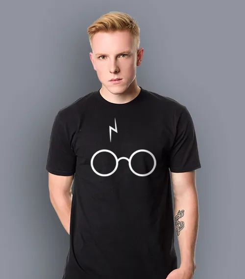 HARRY POTTER FACE Koszulka Męska Czarna