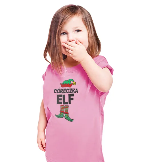 Dziecięca Koszulka Różowa Córeczka Elf